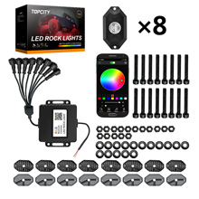 Topcity own design  r802 led rock light kits,off road rock lights,blue led rock lights,white led rock lights,jeep led rock lights,bluetooth rock lights,rgb led rock lights,best led rock lights,lux rock lights